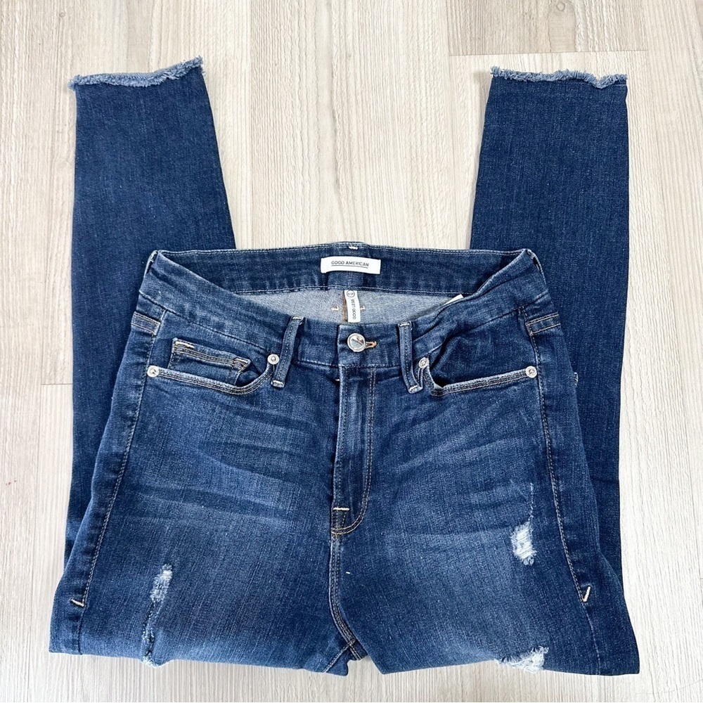 Good american good legs raw edges stretch jeans - Picture 9 of 9